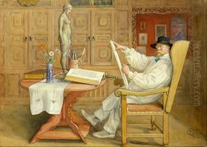 Self-Portrait (In the new studio) by Carl Larsson