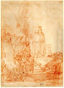The Entombment of Christ (over the Raising of Lazarus) by Rembrandt