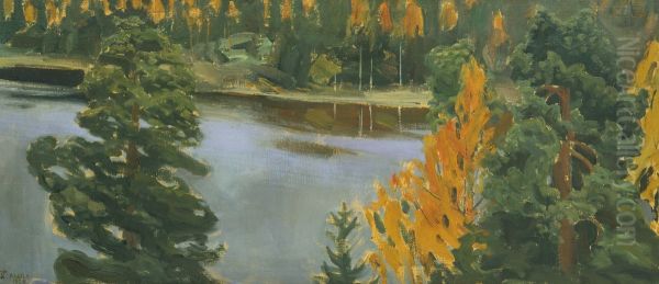 Lake view in autumn - view 1