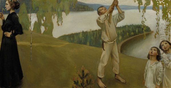 Spring, study for the Juselius Mausoleum frescos - view 1
