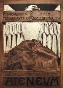 Poster for the German Exposition of Art in Ateneum, Helsinki. 1922 by Akseli Valdemar Gallen-Kallela