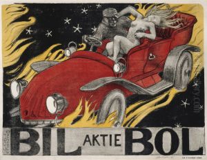 Bil-Bol, autoliikkeen juliste by Akseli Valdemar Gallen-Kallela