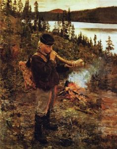 Shepherd Boy from Paanajarvi by Akseli Valdemar Gallen-Kallela