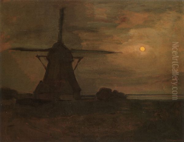 Windmill by Moonlight - view 1