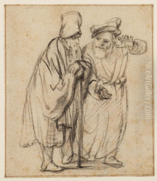 Two men in conversation - view 1
