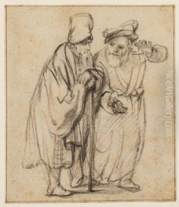 Two men in conversation by Rembrandt