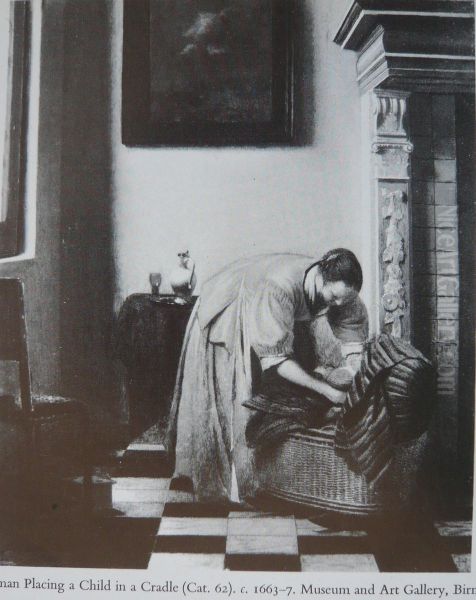 A Woman Placing a Child in a Cradle - view 1