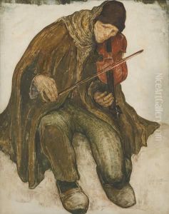 Le Violoniste Dans La Neige by Anto Carte