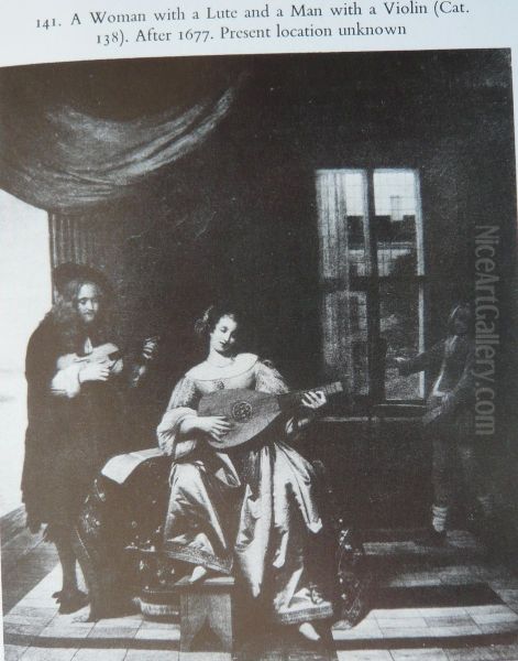 A Woman with a Lute and a Man with a Violin - view 1