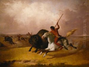 Buffalo hunt on the Southwestern plains by John Mix Stanley