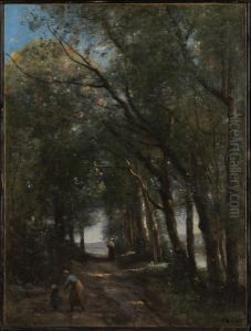 A Lane through the Trees by Jean-Baptiste Camille Corot