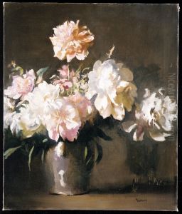 Vase of Peonies by Edmund Charles Tarbell