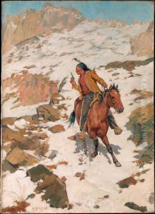 In Hot Pursuit by Charles Schreyvogel