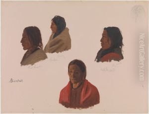 Studies of Indian Chiefs Made at Fort Laramie by Albert Bierstadt