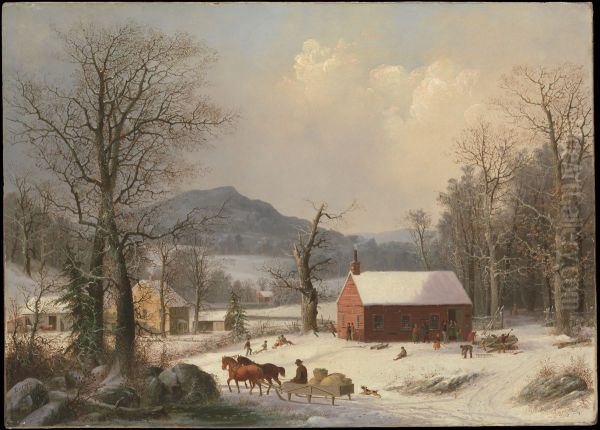 Red School House (Country Scene) - view 1