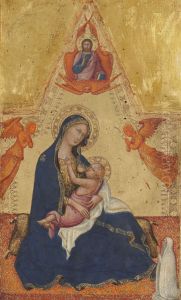 Madonna of Humility, The Blessing Christ, Two Angels, and a Donor [obverse] by Andrea Di Bartolo