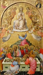 The Assumption of the Virgin with Busts of the Archangel Gabriel and the Virgin of the Annunciation by Paolo Di Giovanni Fei