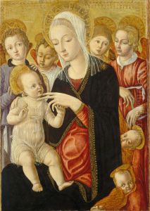 Madonna and Child with Angels and Cherubim, Italian,