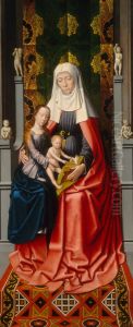 Saint Anne with the Virgin and Child [middle panel] by Gerard David