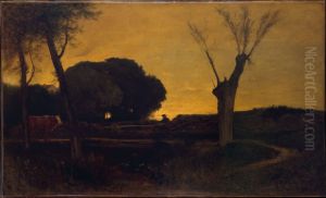Evening at Medfield, Massachusetts by George Inness
