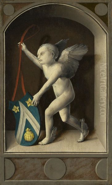 Putto with Arms of Jacques Coene [reverse] - view 1