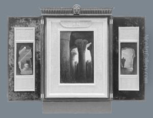 Egyptian Revival Triptych by Samuel Colman
