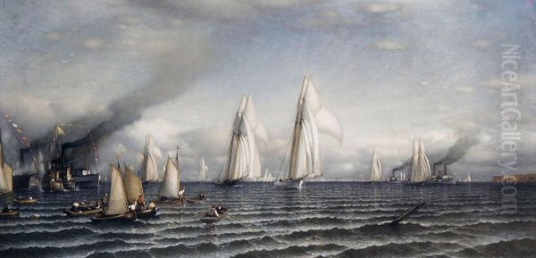 Finish-First International Race for America's Cup, August 8, 1870 - view 1