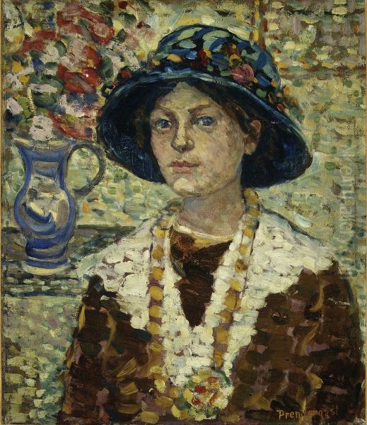 Portrait of a Girl with Flowers - view 1