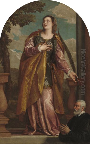 Saint Lucy and a Donor - view 1