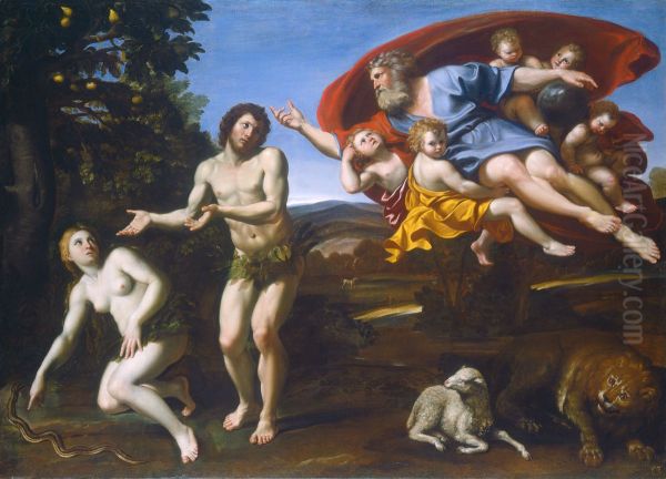The Rebuke of Adam and Eve by Domenico Zampieri (Domenichino)