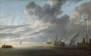 Estuary at Day's End by Simon De Vlieger
