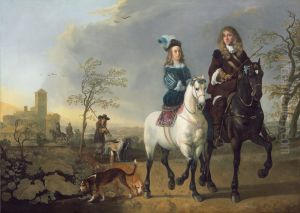Lady and Gentleman on Horseback by Aelbert Cuyp