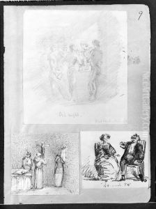 40 and 50 (Man and Woman Seated) (from Sketchbook) by James McNeill Whistler