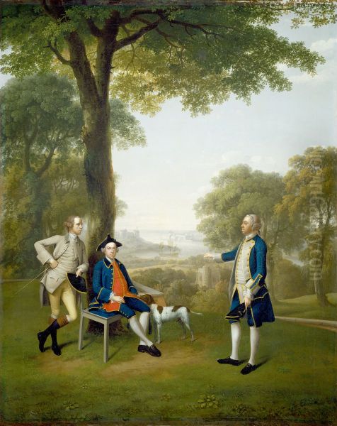 Arthur Holdsworth Conversing with Thomas Taylor and Captain Stancombe by the River Dart - view 1