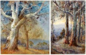 Australian Landscapes With Eucalyptus Trees by Henry Barlow Carter