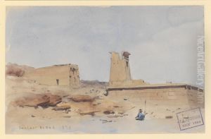 The Temple of Dendur, Showing the Pylon and Terrace by Frederick Arthur Bridgman