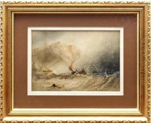 Sailing Vessel On A Rough Sea by Henry Barlow Carter