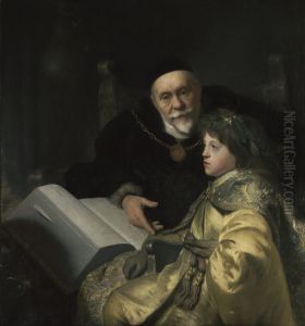 Prince Charles Louis of the Palatinate with his Tutor Wolrad von Plessen in Historical Dress Prince Charles Louis of the Palatinate with his Tutor Wolrad von Plessen in Historical Dress