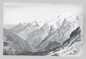 Ortler Spitz from Summit of Stelvio Pass (from Switzerland 1869 Sketchbook) by John Singer Sargent