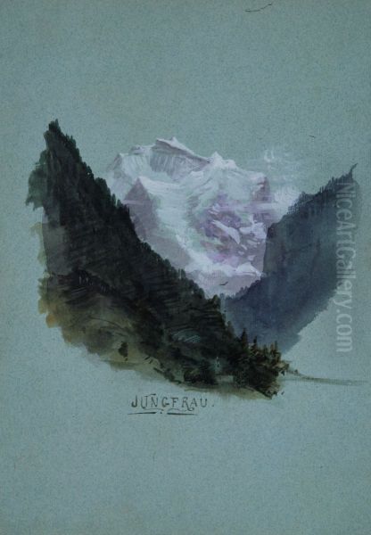 Jungfrau (from "Splendid Mountain Watercolours" Sketchbook) - view 1