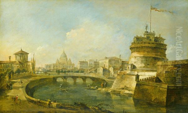 Fanciful View of the Castel Sant'Angelo, Rome - view 1