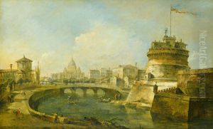 Fanciful View of the Castel Sant'Angelo, Rome by Francesco Guardi