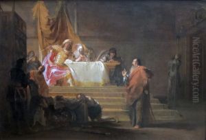 Solon before Croesus by Nikolaus Knupfer