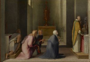 The Miraculous Communion of Saint Catherine of Siena by Domenico Beccafumi