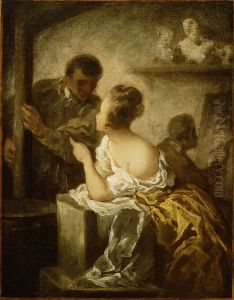 The Studio by Honore Daumier