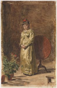 Young Girl Meditating by Thomas Cowperthwait Eakins