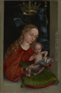 Mary and child in a window by Martin Schongauer