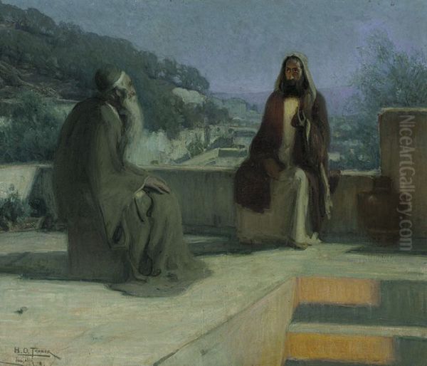 Nicodemus and Jesus on a Rooftop - view 1