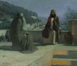 Nicodemus and Jesus on a Rooftop by Henry Ossawa Tanner