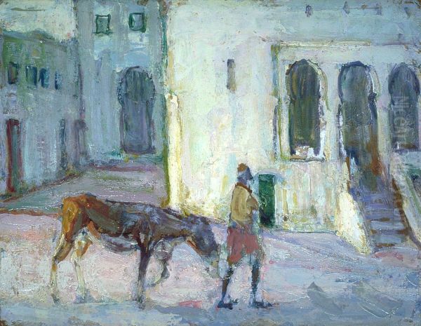 Street Scene, Tangier (Man Leading Calf) - view 1